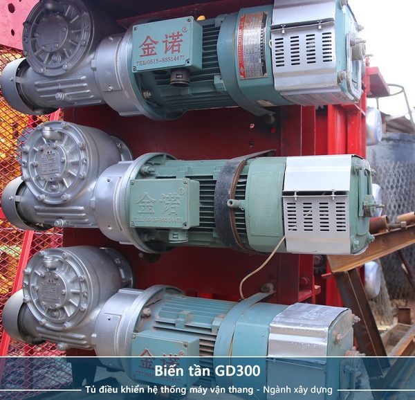 Công ty Tự động hóa Hoàng Gia HGA cung cấp tủ điện biến tần GD300 điều khiển máy vận thang - Ngành Xây Dựng
