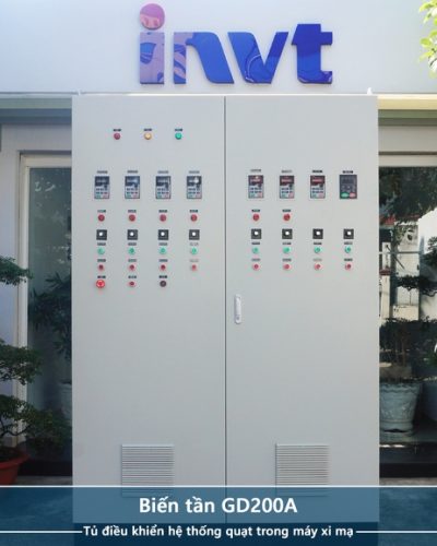 Công ty Tự động hóa Hoàng Gia HGA cung cấp tủ điện biến tần GD200A điều khiển hệ thống quạt trong máy xi mạ