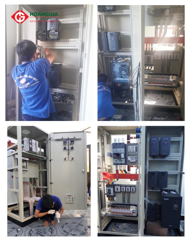 Lắp đặt tủ điện biến tần cho hệ thống quạt gió của công ty gạch Minh Tiến 