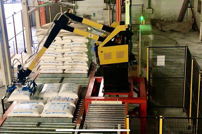 Lắp đặt Servo DA200 cho robot xếp bao lên pallet