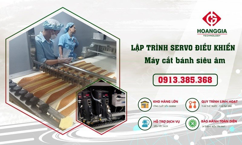 Lập trình Servo INVT điều khiển máy cắt bánh siêu âm cho nhà máy tại Hà Nam 