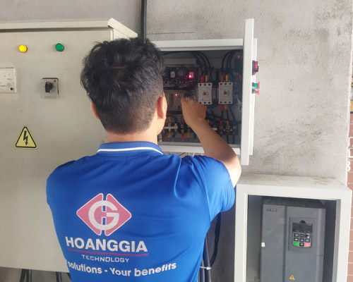 lắp đặt tủ điện cho máy nén khí