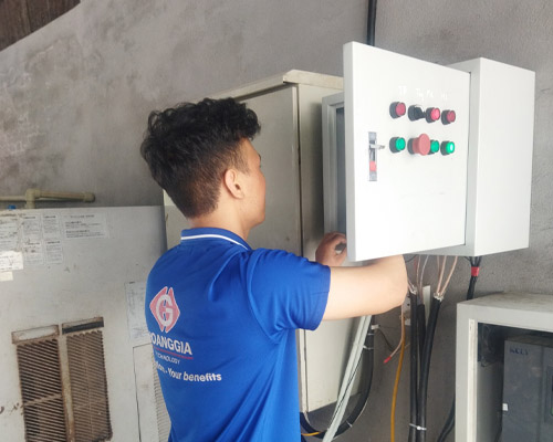 lắp đặt tủ điện cho máy nén khí