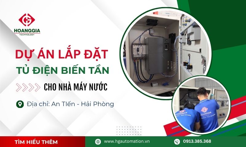 Dự án: Lắp đặt tủ điện biến tần INVT GD270 cho Nhà máy nước An Tiến – Hải Phòng
