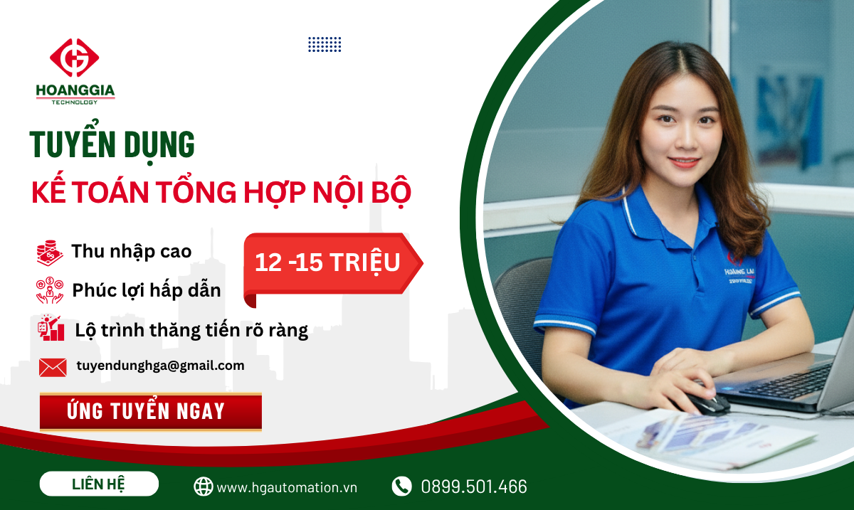 Tuyển dụng Nhân viên kế toán tổng hợp nội bộ