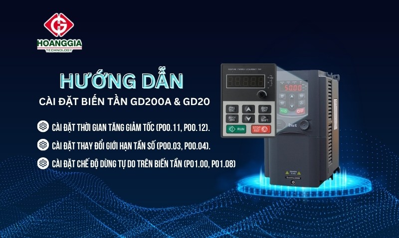 Hướng dẫn cài đặt điều khiển chạy dừng và tần số bằng bàn phím trên biến tần INVT 