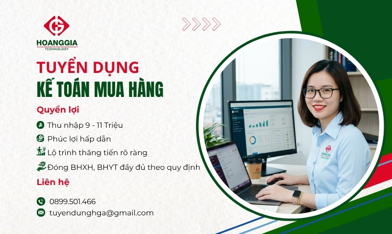 Tuyển dụng nhân viên kế toán mua hàng 