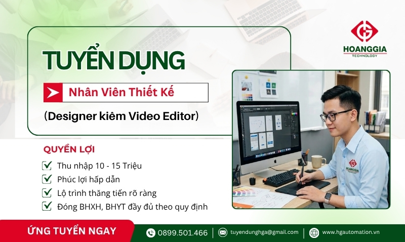 Nhân Viên Thiết Kế (Designer kiêm Video Editor) – Có tư duy Content 