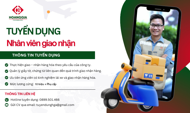 TUYỂN DỤNG NHÂN VIÊN GIAO NHẬN HÀNG