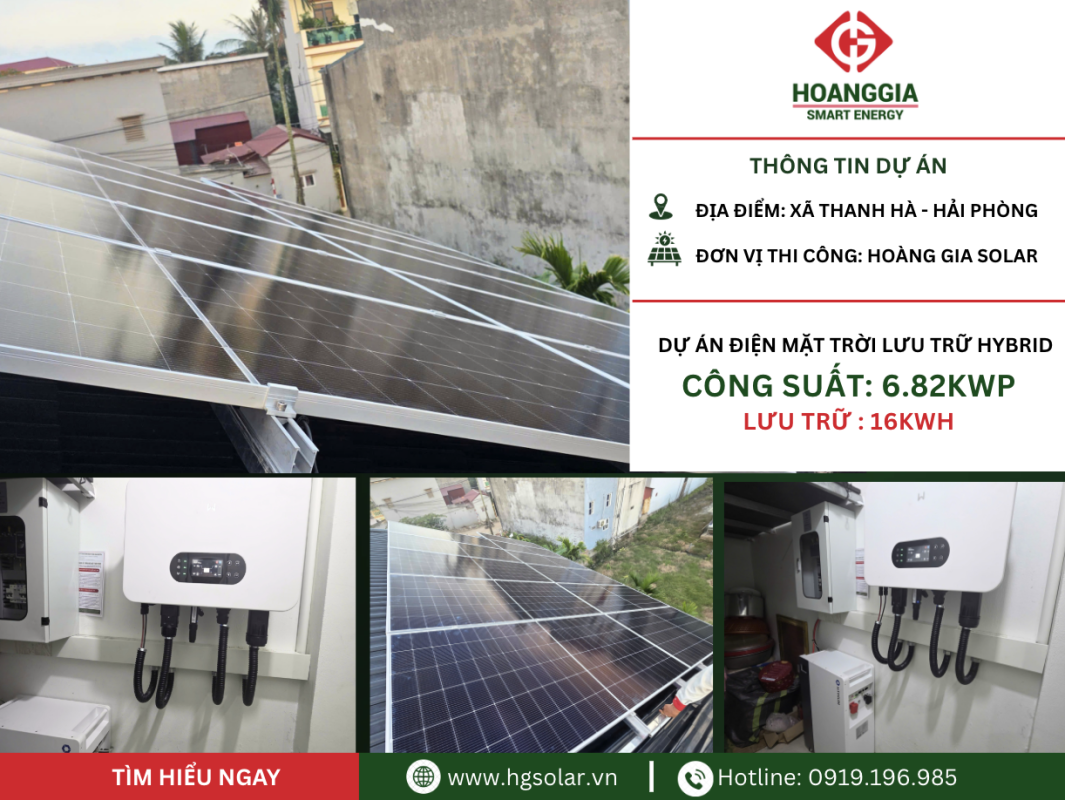 Hoàng Gia Solar Hoàn Thiện Dự Án Hybrid 6.82kWp Tại Thanh Hà, Hải Dương