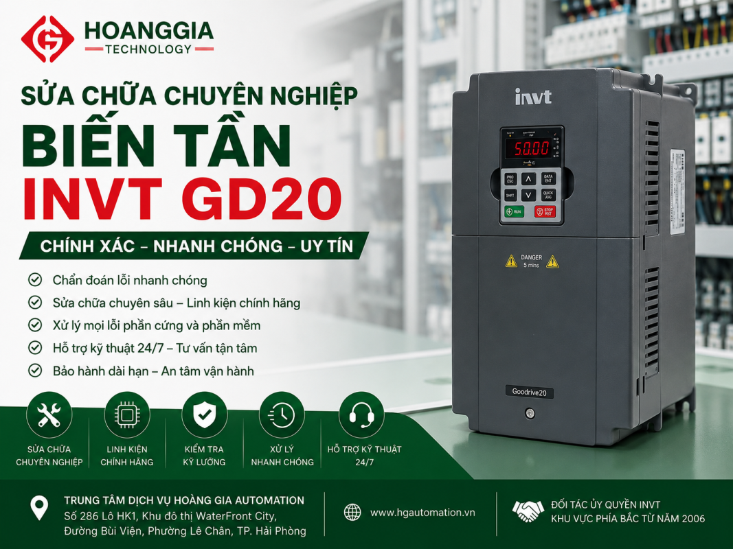 Bảng mã lỗi biến tần INVT GD20 cập nhật mới nhất