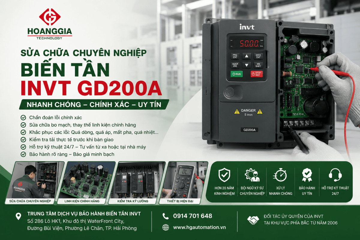 Bảng mã lỗi biến tần INVT GD200A cập nhật mới nhất